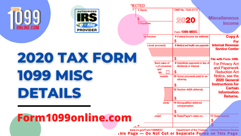2020 Tax Form 1099 Misc Details