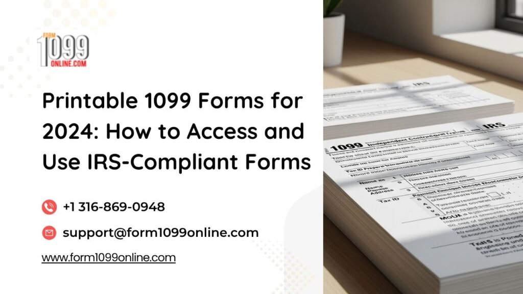 Printable 1099 Forms for 2024: How to Access and Use IRS-Compliant Forms